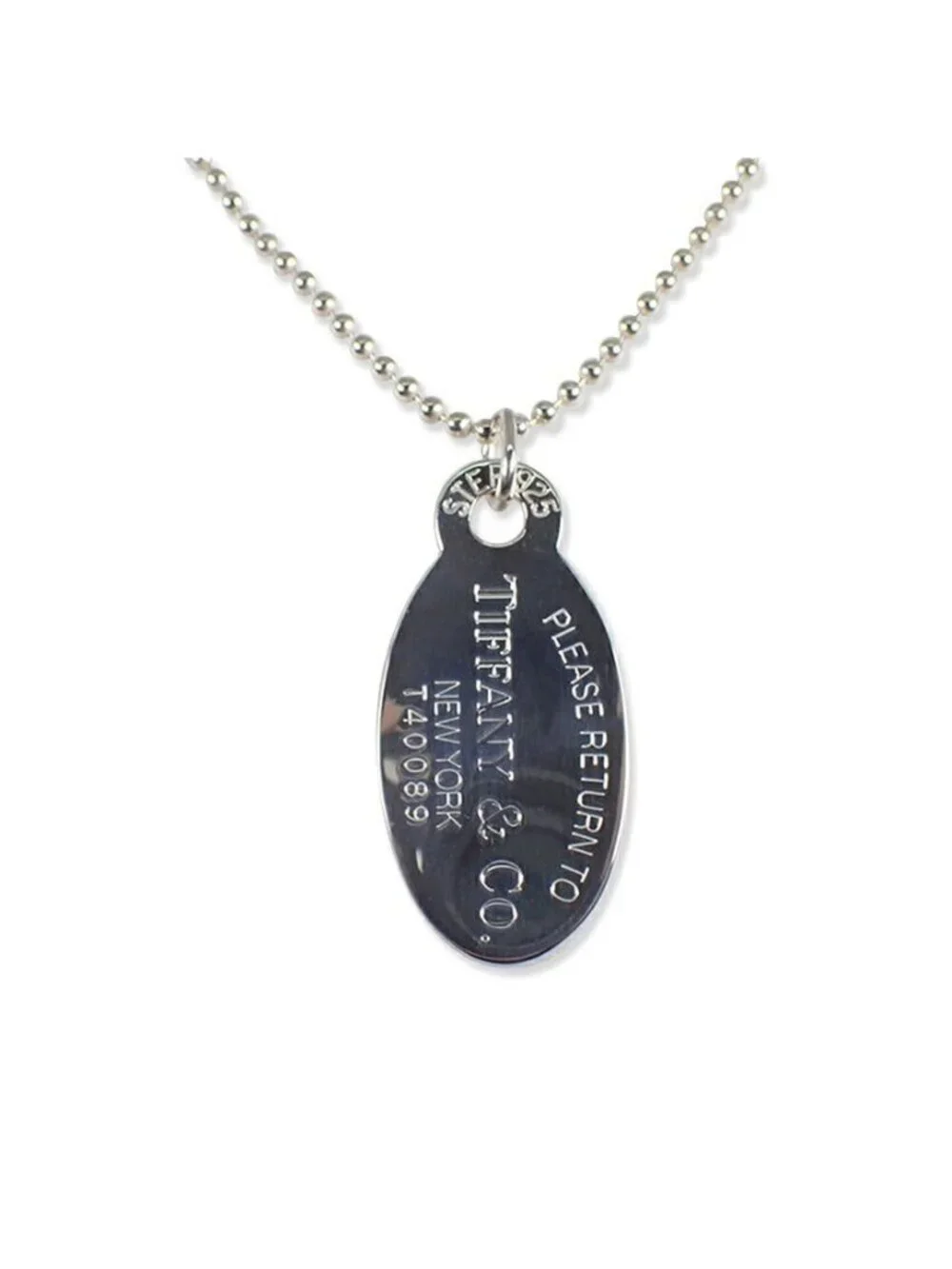 Tiffany & Co 925 Return to Oval Tag Pendant